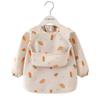 1PC Child Feeding Bib Waterproof Long Sleeve Apron Rice Pocket Feeding Blouse Toddler Bibs Children's Summer Thin Feeding Smock