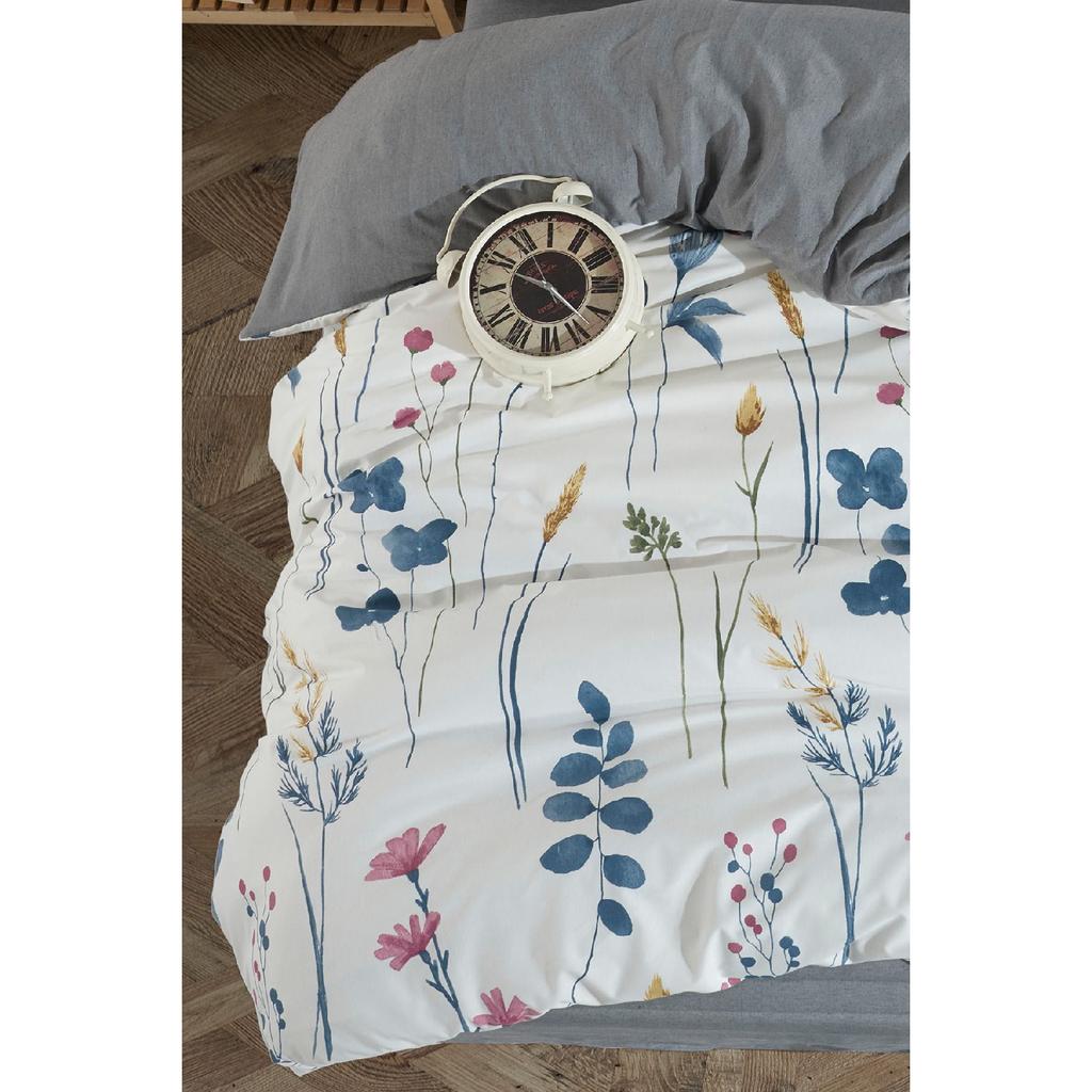 Sahara, Patterned Double Duvet Cover Set With Elastic Sheets, Reusable On Both Sides