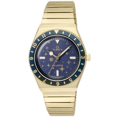 Женские кварцевые часы TIMEX QTIMEX, водостойкость 5 АТМ, пластик, синий циферблат, TW2V53600 [Оригинал]