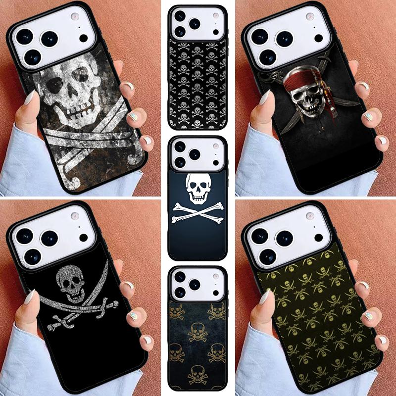 Pirate Skull Phone Case for iPhone 17ProMax 12 13 14 15 16e 17 Pro Max Plus Air Cover