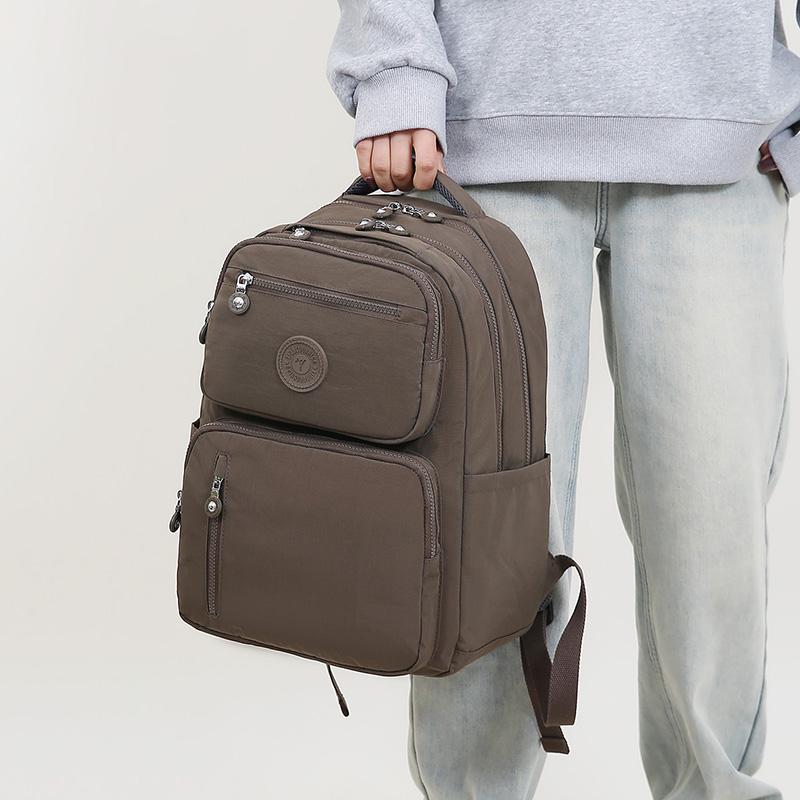 Large Capacity Backpack Multi-Layer Student Schoolbag Lightweight Nylon Backpack