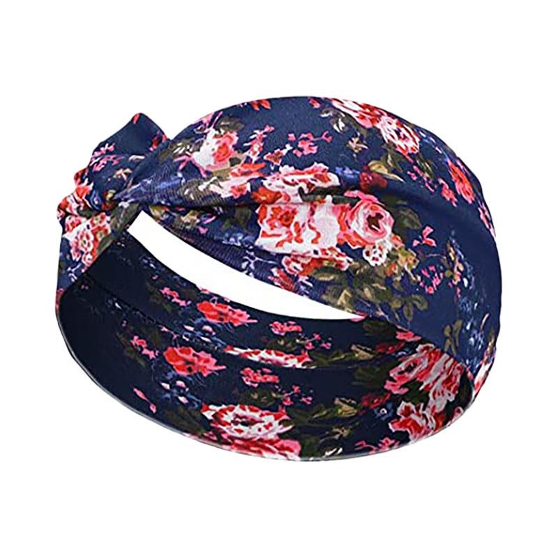Гавайский пляжный отдых в стиле бохо с принтом в стиле ретро, впитывающая пот повязка на голову для йоги и бега, женская фитнес-повязка на голову с высокой эластичностью