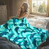Дельфины Океанские Волны Фланелевое Одеяло Идеально для Дивана Офиса Кровати Путешествий Сна Чтения Отдыха Кемпинга Четыре Сезона