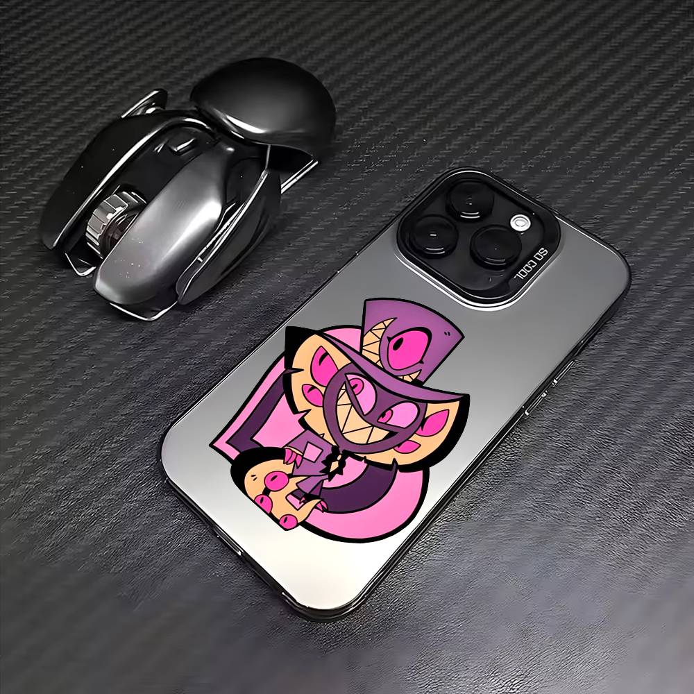 Sir Pentious H-Hazbin H-Hotel Phone Case For iPhone 17, 16,15,14,13,12,11 Plus,Pro Max, Colorful Silver Funda Cover
