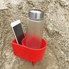 Yousheng 1/4Pcs Beach Cup Holder Plastic Mobile Phone Stand Multifunctional Outdoor Drink Beverage Sand Coaster Holder Organizer Beach Accessory