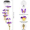 Hanging Solar Garden Decor Light Butterfly Solar Wind Chime Color Changing Solar Lamp Outdoor Waterproof For Garden Yard