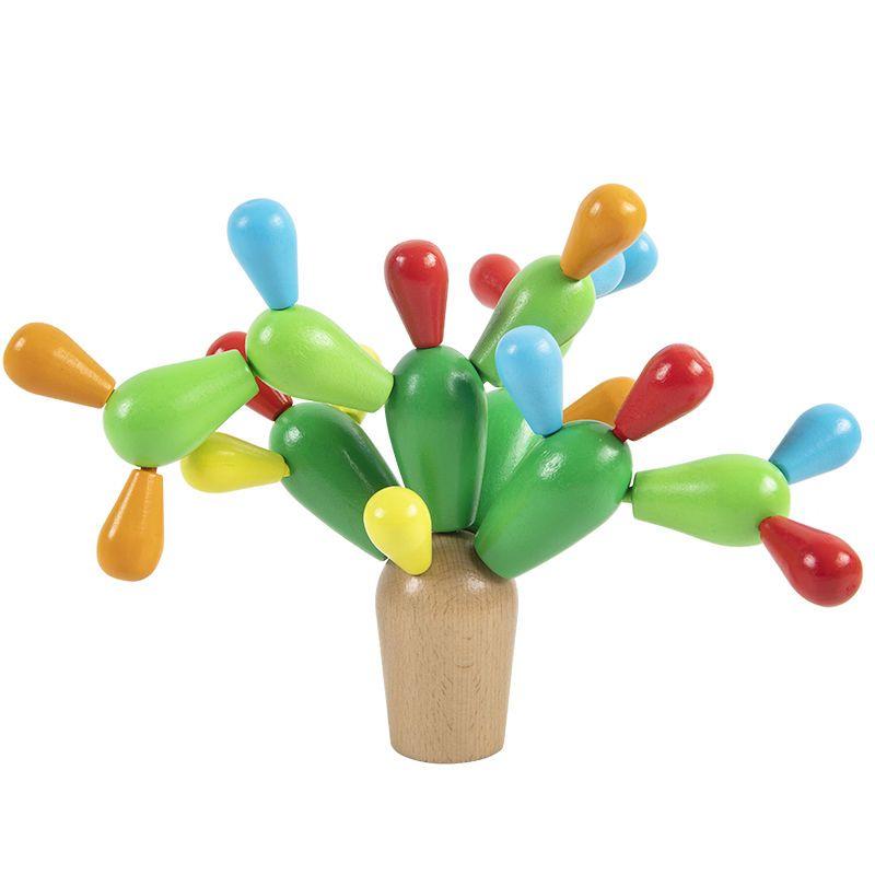 Montessori Early Education Toys Cactus Wooden Building Blocks Variety Cactus Baby Toddler Intellectual
