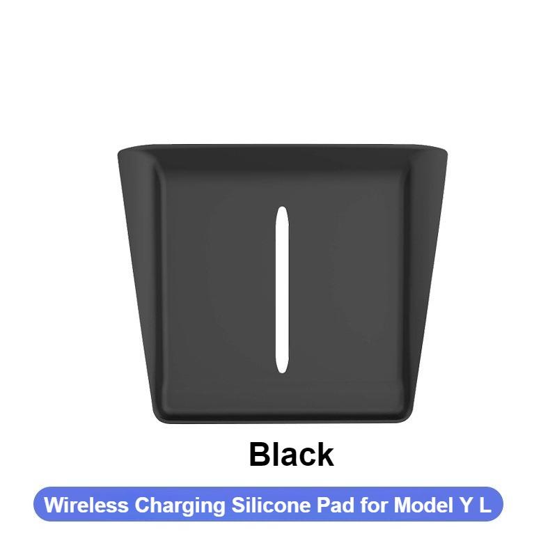 Center Console Wireless Charging Silicone Pad for Tesla Model YL 6-seater Version 2025 2026 Anti Slip YL Car Auto Accessories