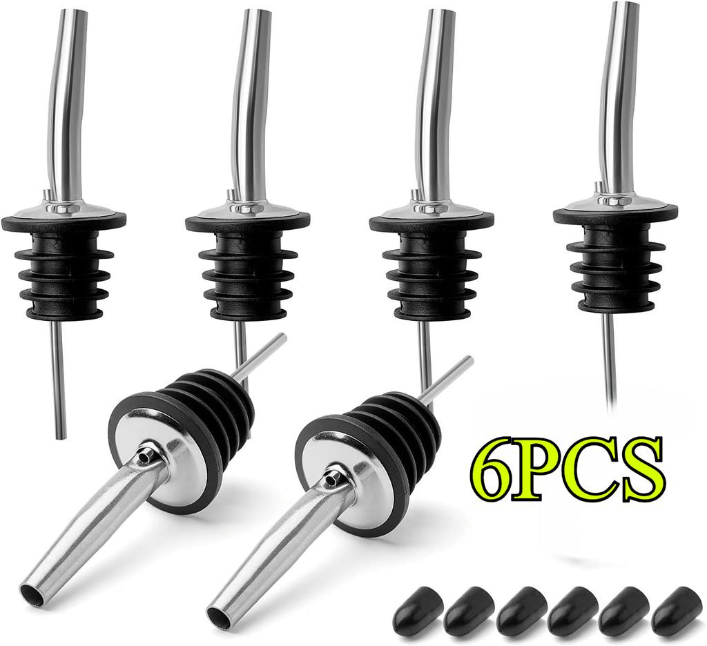 1/2/4/6 шт. Многоразовые пробки для винных бутылок из нержавеющей стали, насадки-дозаторы для оливкового масла, герметичные кухонные барные инструменты