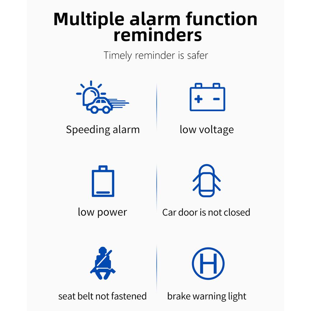 High-Definition HUD Car Head Up Display Overspeed Alarm Speedometer GPS HUD Digital Gauges Auto Fatigue Driving Reminder