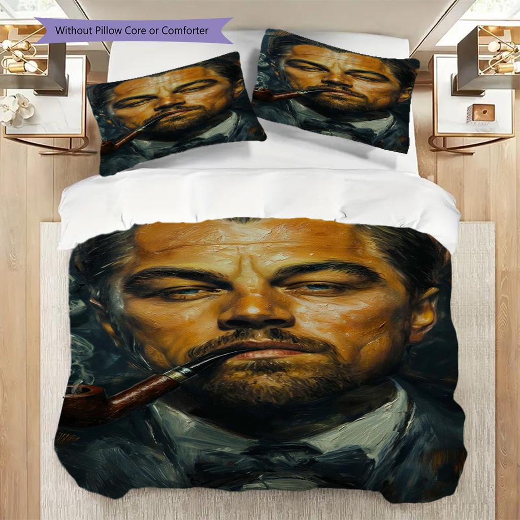 Collage Memories Visual Tribute Bedding (1 * duvet cover + 2 * pillowcase, without core) 2D Flat Christmas birthday gift Soft and comfortable