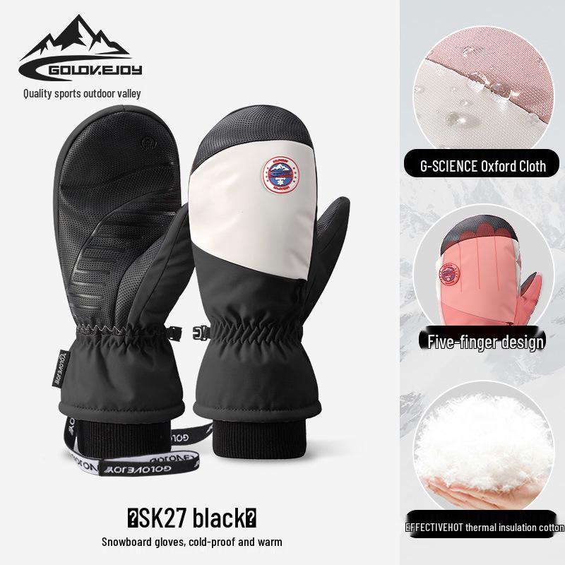 Зимние лыжные перчатки с сенсорным экраном - Ветрозащитные, Морозостойкие, Плюс бархат для мужчин и женщин