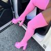 Fashion Over The Knee Thigh Boots Autumn New Paneled Stretch Cloth Sleeve Platform Block Heel Sock Boots