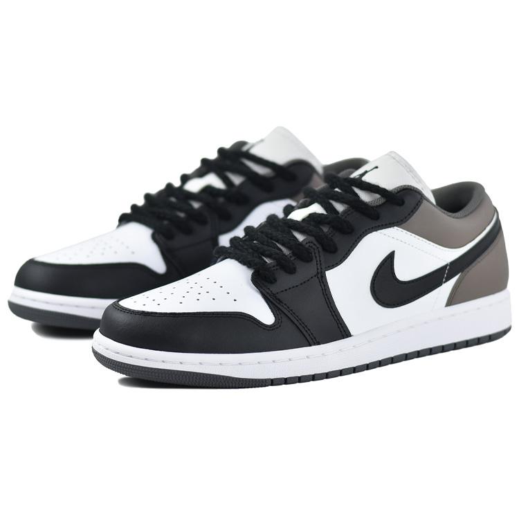 Jordan Air Jordan 1 Амортизация Нескользящая Низкие Винтажные Баскетбольные Кроссовки Унисекс Черный Коричневый 553558-152(Team679-X2M)