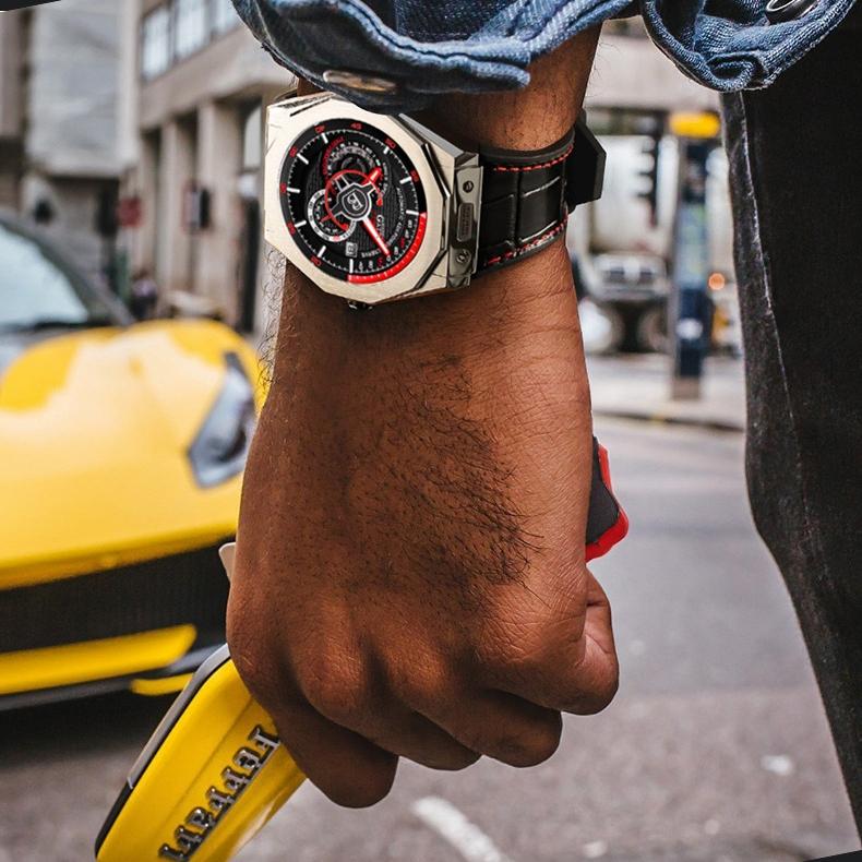 Часы Bonest Gatti Деловые светящиеся в темноте механические часы Водонепроницаемые роскошные часы