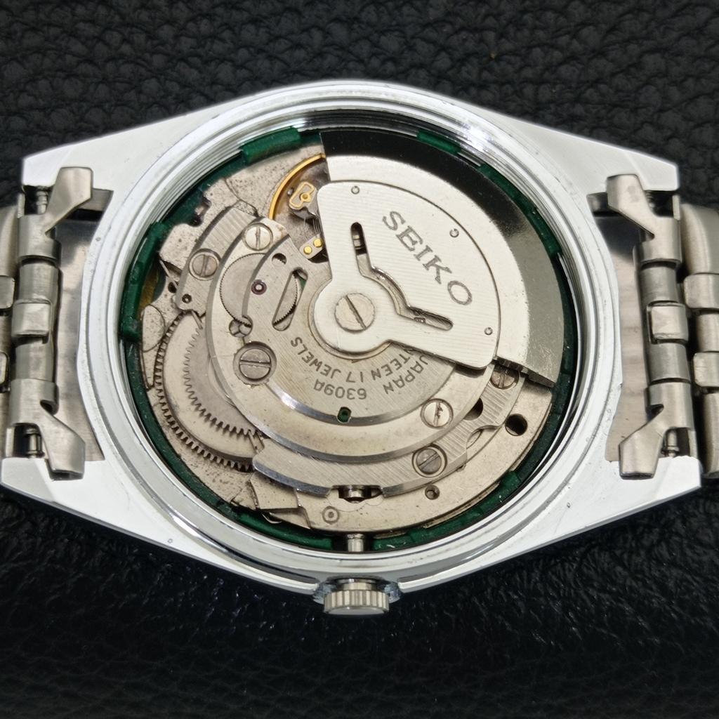 ОТРЕМОНТИРОВАННЫЕ МУЖСКИЕ ВИНТАЖНЫЕ ЧЕРНЫЕ ЧАСЫ SEIKO 5 AUTOMATIC 6309A JAPAN a442839-1