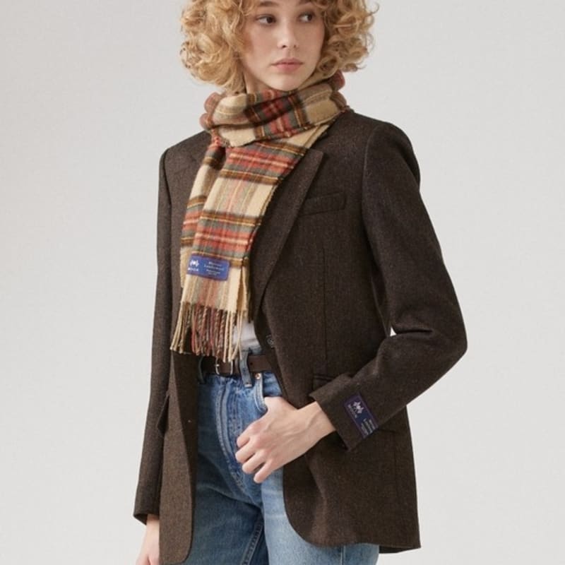 ABRAHAM MOON Шарф из мериносовой шерсти 25 см - Античный Дресс Стюарт