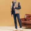 Bang Bang Men S Polar Fleece Bonded Fleece Lined Denim jeanS Navy