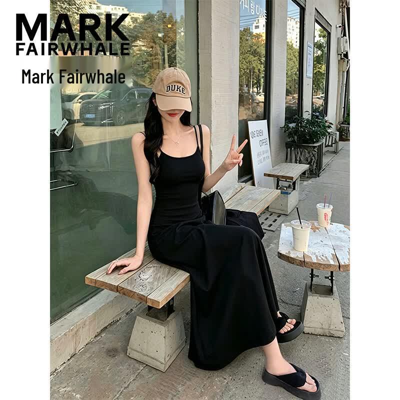 Mark Fairwhale Женское длинное платье-макси А-силуэта на тонких бретельках