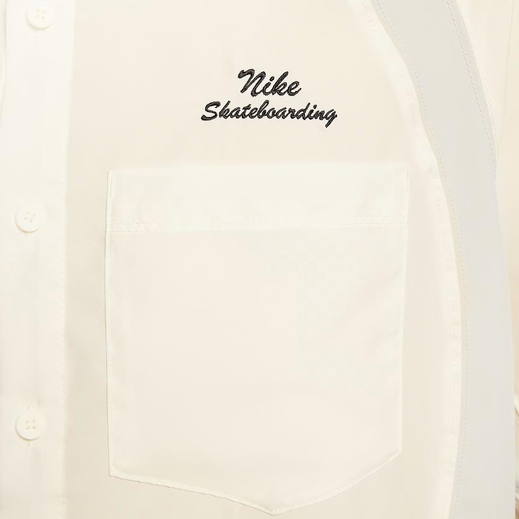 Nike Dri-Fit Sb Skin-Friendly Fashion Versatile Simple Short Sleeve Shirt Men Shirts Sail Light-Bone Black HJ2959133