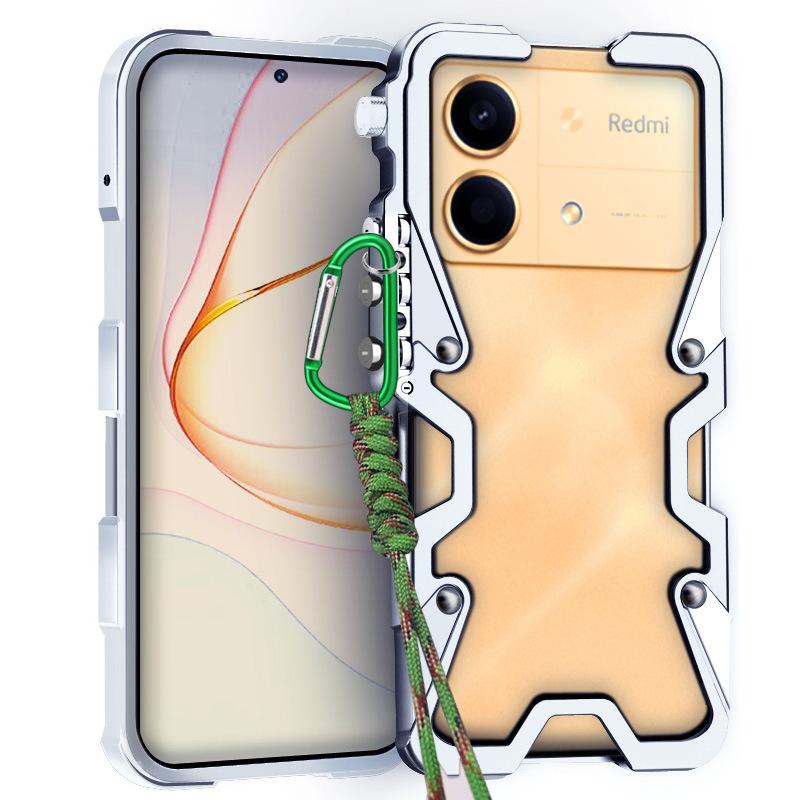 Xiaomi POCO X6neo Metal Mobile Phone Case Protective Case Shockproof and Drop-proof All-inclusive Mechanical Model