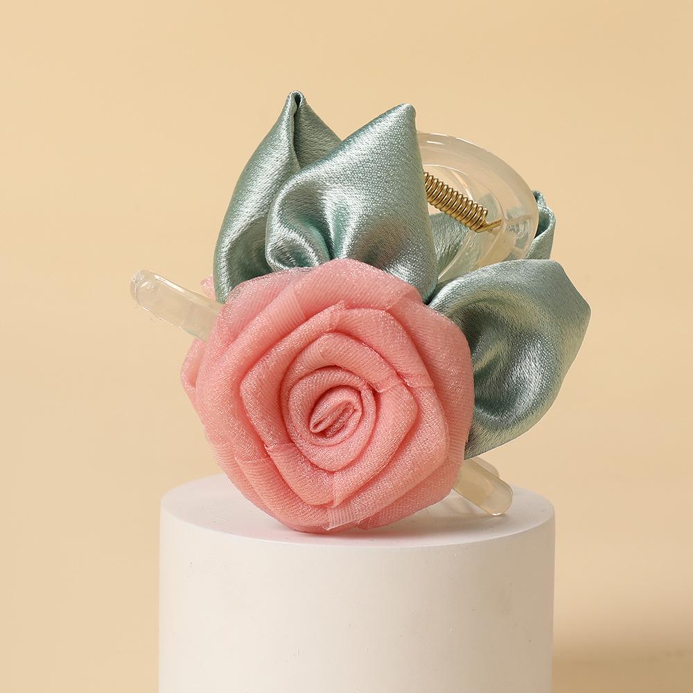 Зажим для волос Caro Floral Fabric Rose - Аксессуар для пучка в европейском и американском стиле