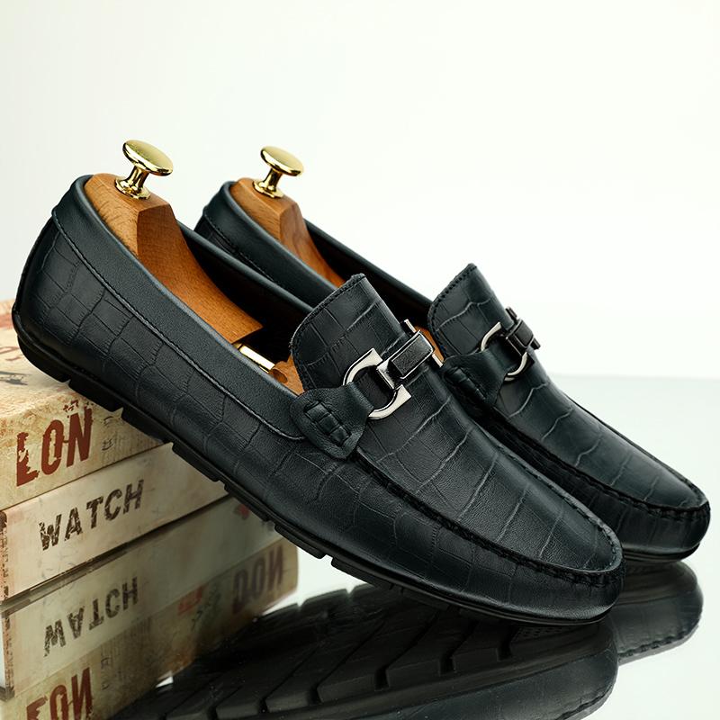 FashionGenuine Leather Men Casual Shoes Retro Luxury Brand Classic Mens Loafers Moccasins Man Quality Breathable Business Slip On Shoes