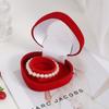 Heart-Shaped Velvet Bracelet Box Necklace Jewelry Storage Boxes Bangle Case Proposal Engagement Wedding Counter Display Packing