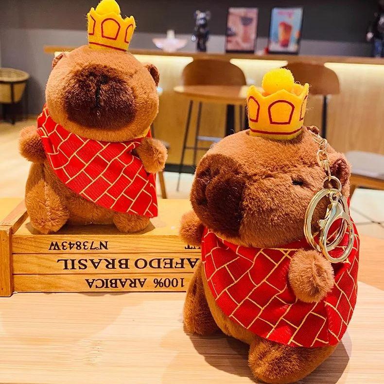 Милая мультяшная подвеска в виде капибары, плюшевая игрушка, кукла, сумка, подвесные украшения, милая кукла-брелок в виде капилы, подвеска для автомобиля, настольная кукла, украшения