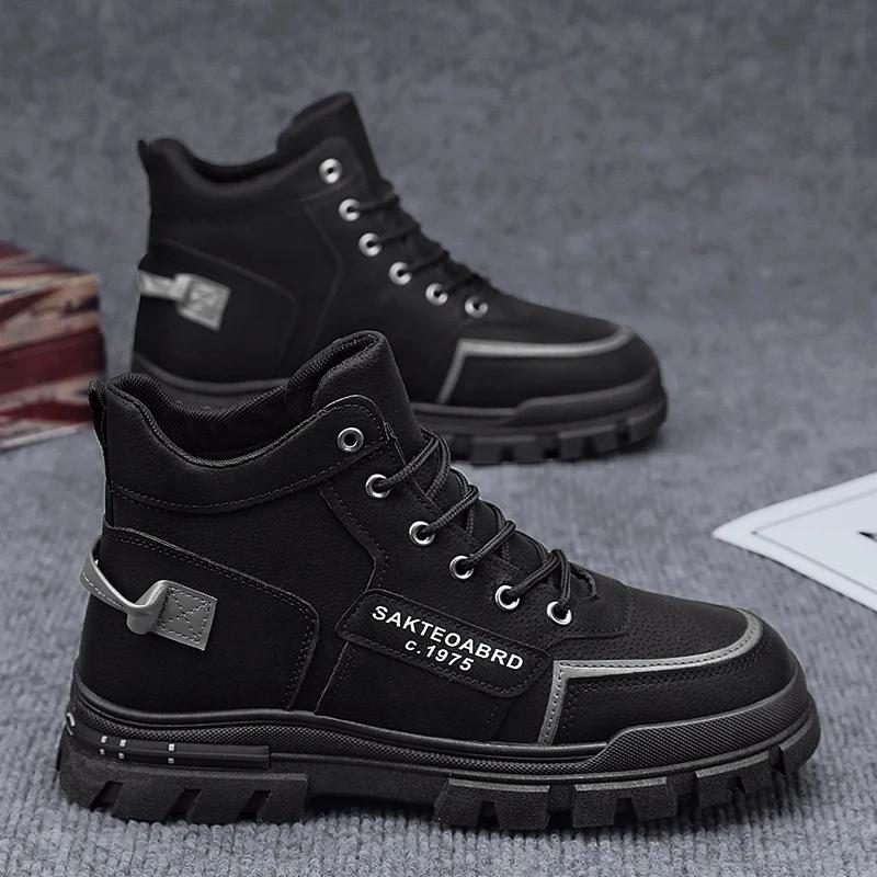 МУЖСКИЕ повседневные кроссовки на мягкой подошве для ходьбы на открытом воздухе, высокие мужские кроссовки, студенческая мода, красивые ботинки цвета хаки в городском стиле