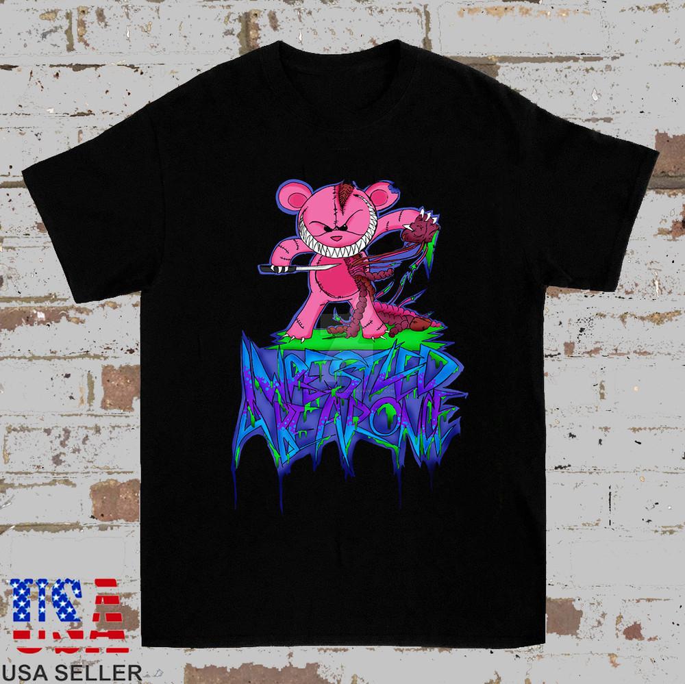 IWRESTLEDABEAR<wbr/>ONCE Band Smile Bear T Shirt Full Size S-5XL TT204