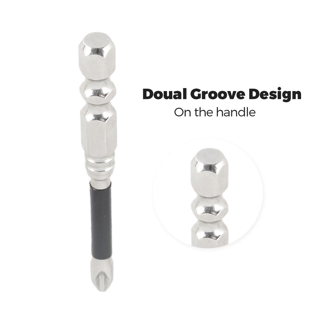 Magnetic Screwdriver Bit Set Steel 1/4inch Shank Electric Screwdriver Bits Cross Head Impact Screw Driver Bit