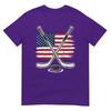 Ice Hockey Usa Flag Tshirt