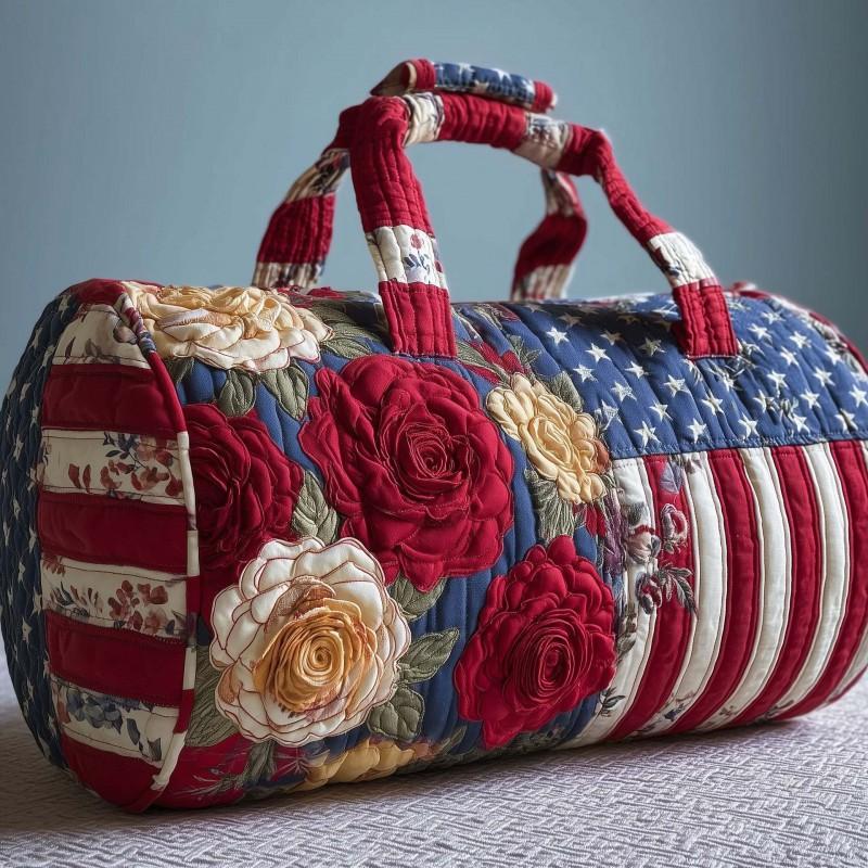 Independence Day Series Small Carry-on Quilted Travel Bag Unisex Sports Gym