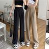 Suit Pants Children Spring Summer High Waist Belly Shading Slim Draped Feeling Loose Casual Drag Floor Wide Leg Long Pants