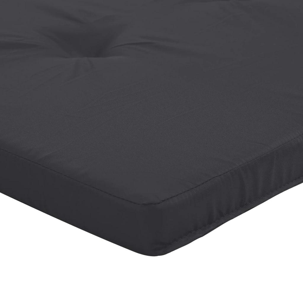 2 Piece Lounge Chair Cushions Black Oxford Fabric