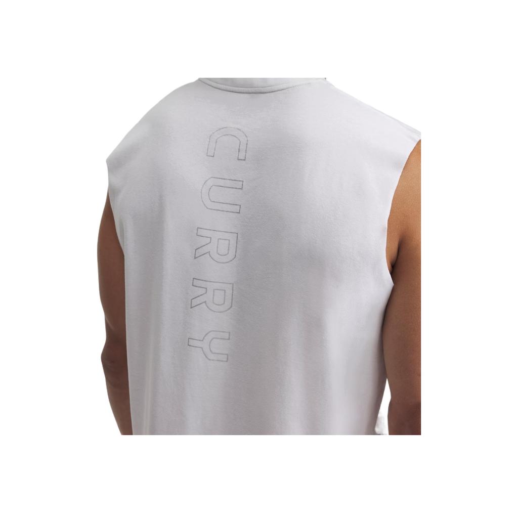 Under Armour Curry Comfortable Stylish Simple Solid Color Versatile Tank Top Men Tops White 1390352-100