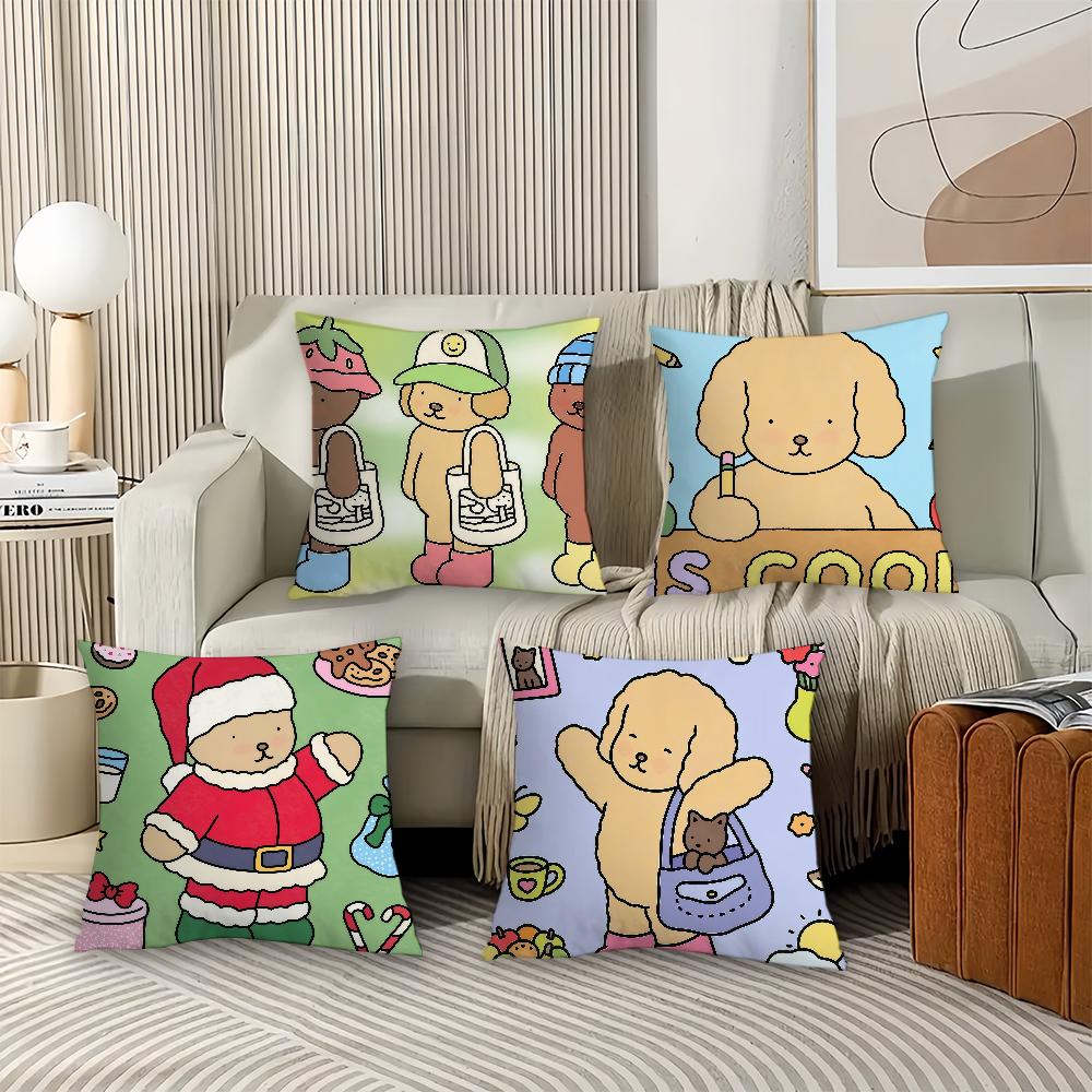 Cartoon Cute B-bobbie G-goods Pillow Case Suitable For Bedrooms Living Rooms Cars Home Decoration