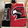 Miami Ohio Redhawks Print Flannel Blanket High Quality Warm Comfortable Cover for All Seasons Perfect for Gifts Home Decor