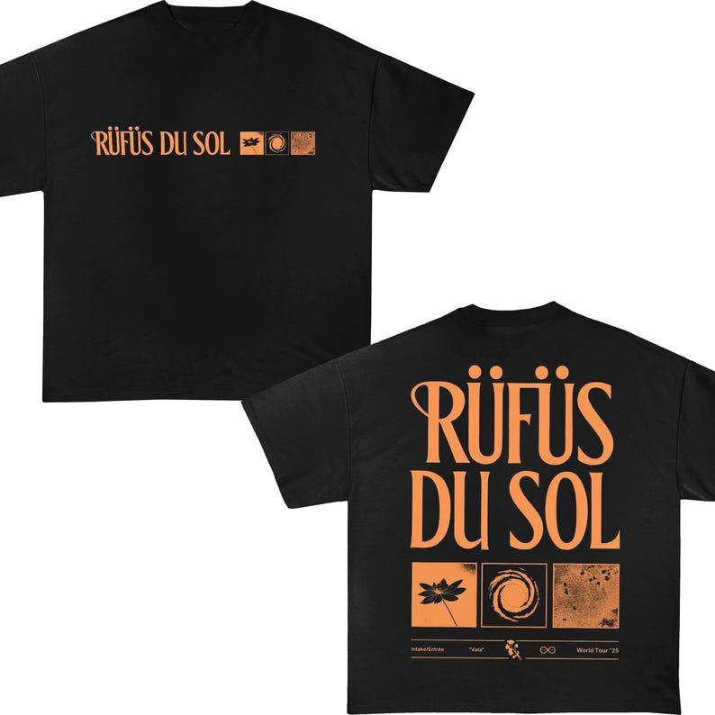 Rufus Du Sol 2026 Tour T-shirt, Rufus Du Sol Concert Vintage Graphic T-shirt Streetwear Trendy Cotton Oversized Unisex Y2k Short Graphic Print