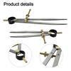 Leather Creaser Adjustable Wing Divider Rust Resistant Versatile Tool Hardened Points Adjustable Metal Calipers Set