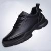 Leather Casual Shoes Men's Spring New Comfortable Breathable Walking Shoes Soft Sole Soft Surface Business Solid Color Men's Shoes