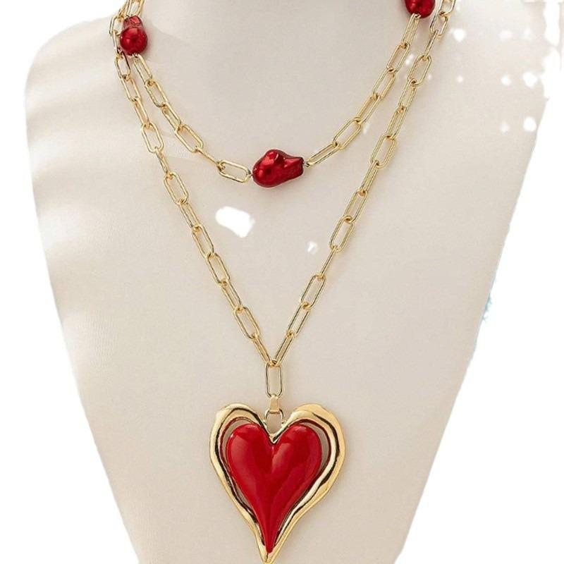 Модное ожерелье в форме сердца для женщин