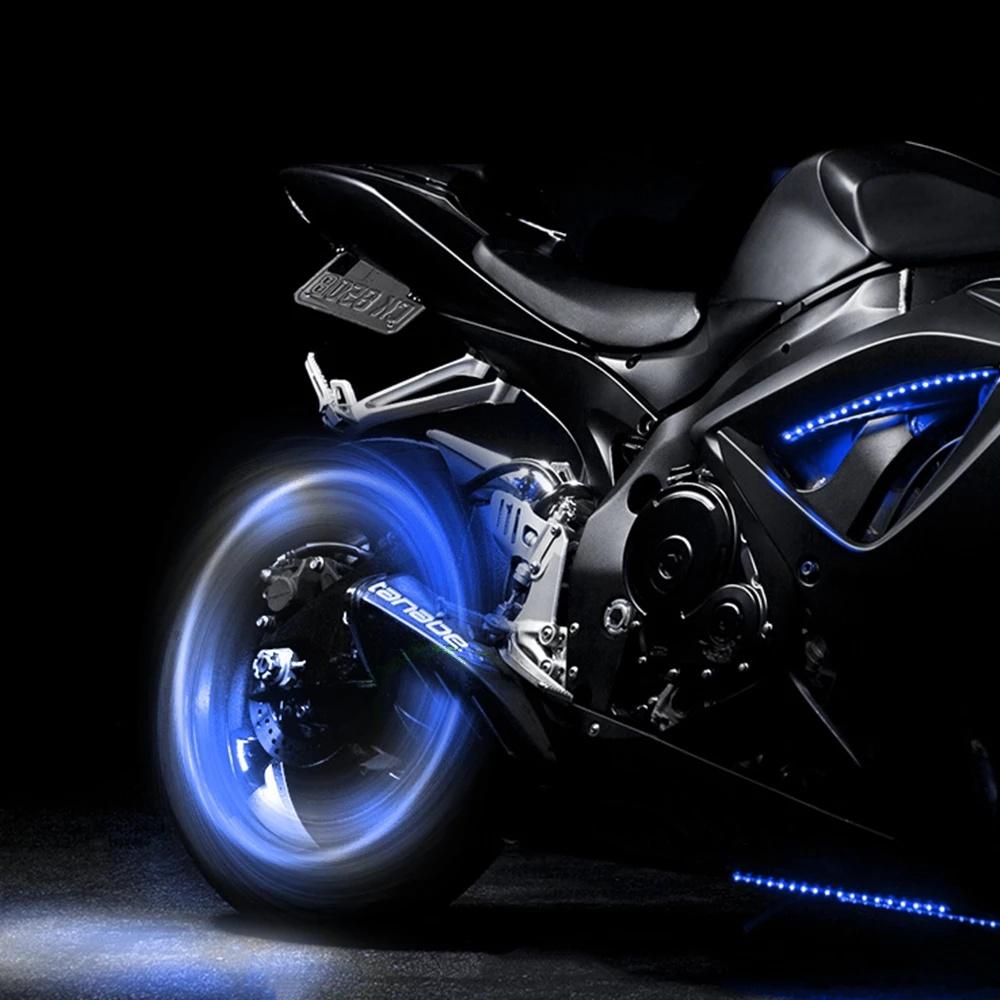 Мотоциклетные RGB-фонари Декоративная светодиодная лампа подсветки ступицы колеса Колпачок ниппеля шины автомобиля Лампочка Мотоцикл для грязи Питбайк Квадроцикл Гоночный автомобиль Аксессуары