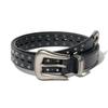Le Masque BL022 Lock Mini Eyelet Leather Belt Black