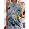 Summer Butterfly 3D Print Tank Tops Women Fashion New Streetwear Oversized O-Neck Vest Off Shoulder Sleeveless Woman Camisole