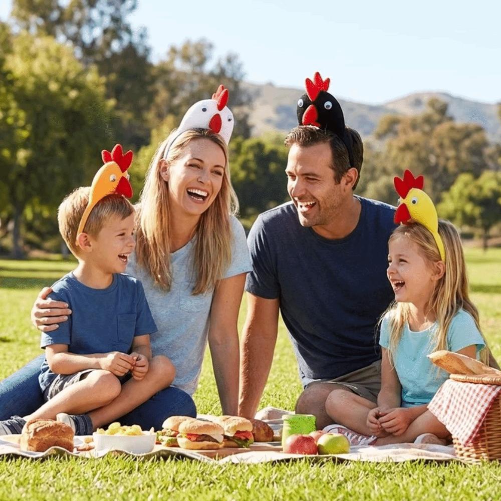 Cartoon Chicken Headband 3D Novelty Headband Decorative Animal Hair Accessories Party