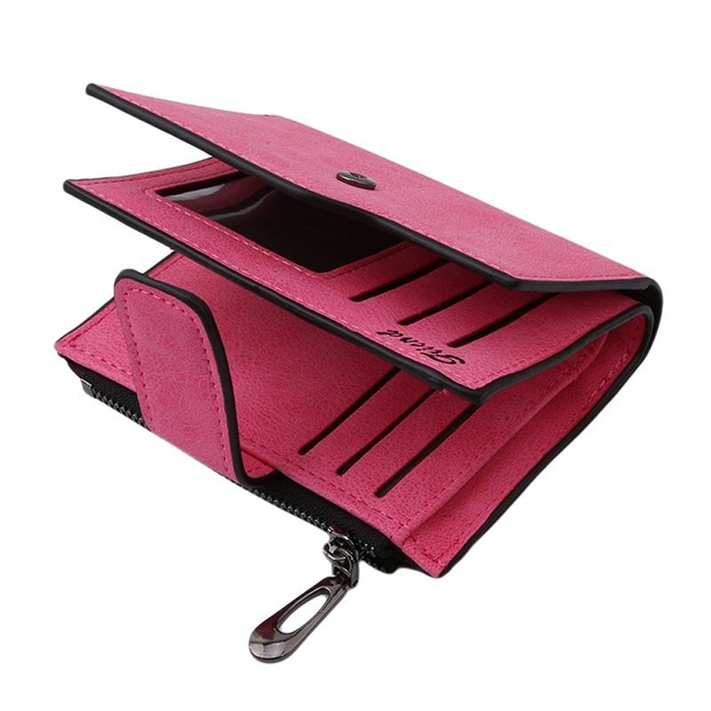 Женский портативный клатч-кошелек с коротким замком, мини-кошелек для денег, держатель для карт