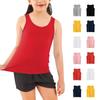Girls Tank Top - Soft Cotton Round Neck Sleeveless Athletic Undershirt For Kids 2T-10 Years