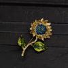 Винтажная брошь в виде цветка придворных растений, средневековая брошь для вечеринки, женские аксессуары, металлический значок
